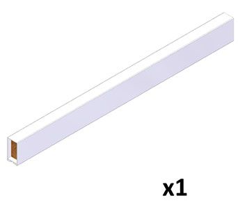 Traverso superiore legno e PVC L 140